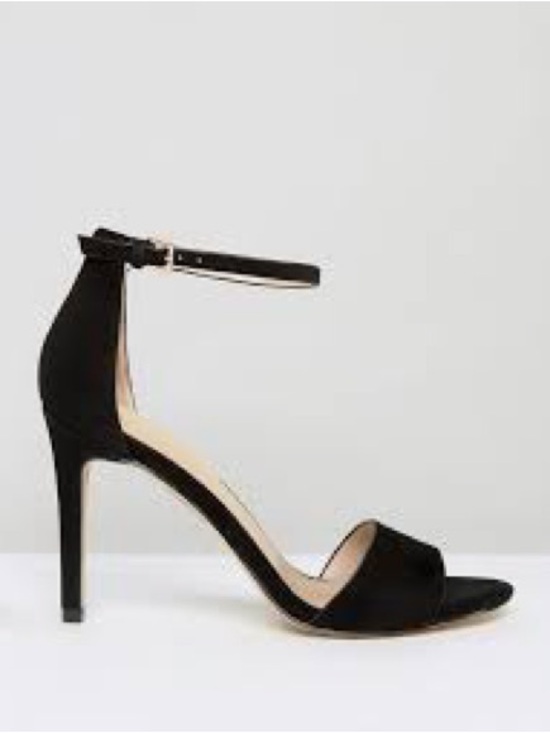 Aldo Size 7.5 Women’s Black Ankle-Strap Stiletto Sandals